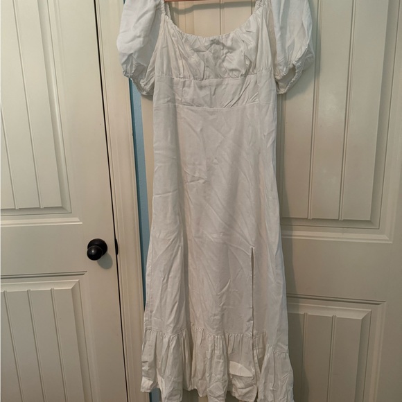 Blu Pepper flutter sleeve, smocked bodice, midi dress size L. NWT - Picture 3 of 10